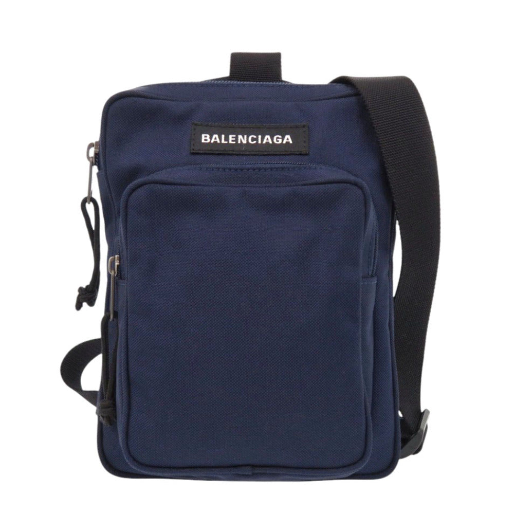 美品 バレンシアガ 620260 ナイロン ネイビー ボディバッグ ショルダーバッグ 0434【中古】BALENCIAGA