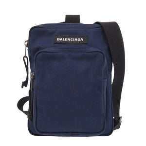 美品 バレンシアガ 620260 ナイロン ネイビー ボディバッグ ショルダーバッグ 0434【中古】BALENCIAGA