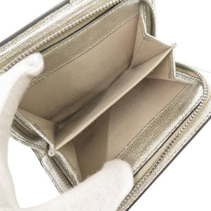 美品 ジミーチュウ スター スタッズ レザー シルバー系 二つ折り財布 0444【中古】JIMMY CHOO