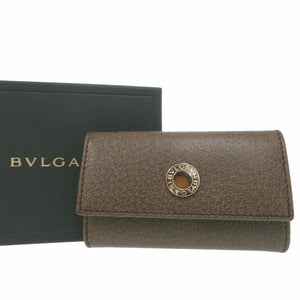 未使用品 ブルガリ 6連キーケース レザー ブラウン 0446【中古】BVLGARI