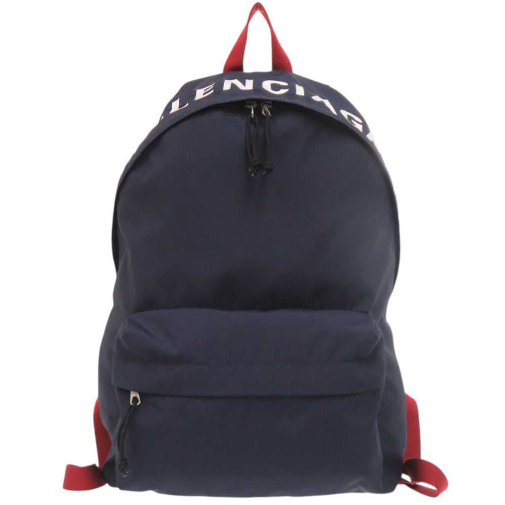 バレンシアガ WHEEL 525162 ナイロン ネイビー リュック デイパック 0524【中古】BALENCIAGA