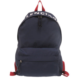バレンシアガ WHEEL 525162 ナイロン ネイビー リュック デイパック 0524【中古】BALENCIAGA