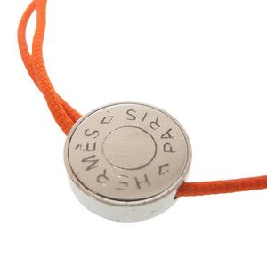 美品 エルメス セリエ コードブレスレットメタル オレンジ 0534【中古】HERMES