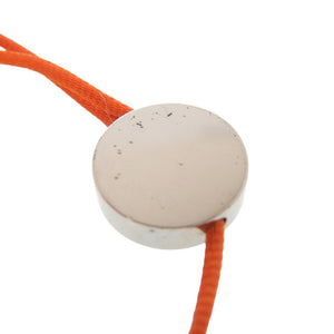 美品 エルメス セリエ コードブレスレットメタル オレンジ 0534【中古】HERMES