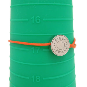 美品 エルメス セリエ コードブレスレットメタル オレンジ 0534【中古】HERMES