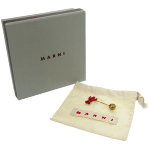 新品同様 エルメス ピンブローチ メドール SPMV0041A0 M2000 00R66 メタル レッド 赤 ブローチ 0535【中古】HERMES