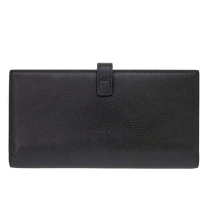 バリー Lock Me レザー ブラック長財布 黒 0548【中古】BALLY