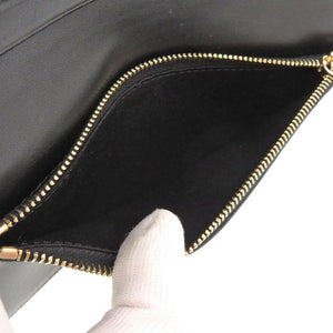 バリー Lock Me レザー ブラック長財布 黒 0548【中古】BALLY