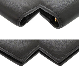 バリー Lock Me レザー ブラック長財布 黒 0548【中古】BALLY