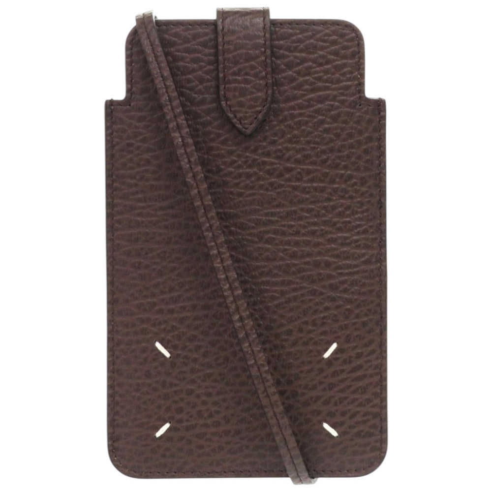 新品同様 メゾン マルジェラ フォンケース ステッチ S56UI0226P0399T2186 レザー ブラウン 茶 バッグ 0557【中古】Maison Margiela