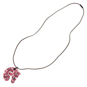 新品同様 エルメス タッタソールPM 馬 ラッカー ピンク ネックレス アクセサリー 0559 【中古】 HERMES