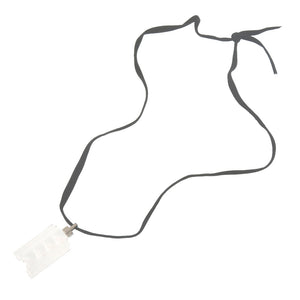 美品 バカラ ベロアリボン クリスタルネックレス ネックレス ベロア クリア 0560【中古】Baccarat