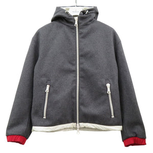 美品 モンクレール ARMENTIERES ウールフーデッドダウンジャケット アミ アレクサンドル マテュッシ AMI Alexandre Mattiussi B20914192085 57644 グレー 0563【中古】MONCLER