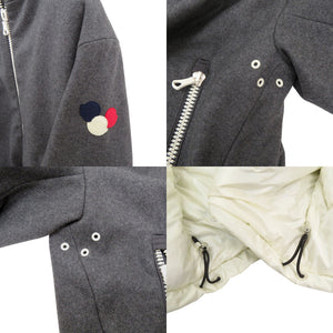 美品 モンクレール ARMENTIERES ウールフーデッドダウンジャケット アミ アレクサンドル マテュッシ AMI Alexandre Mattiussi B20914192085 57644 グレー 0563【中古】MONCLER