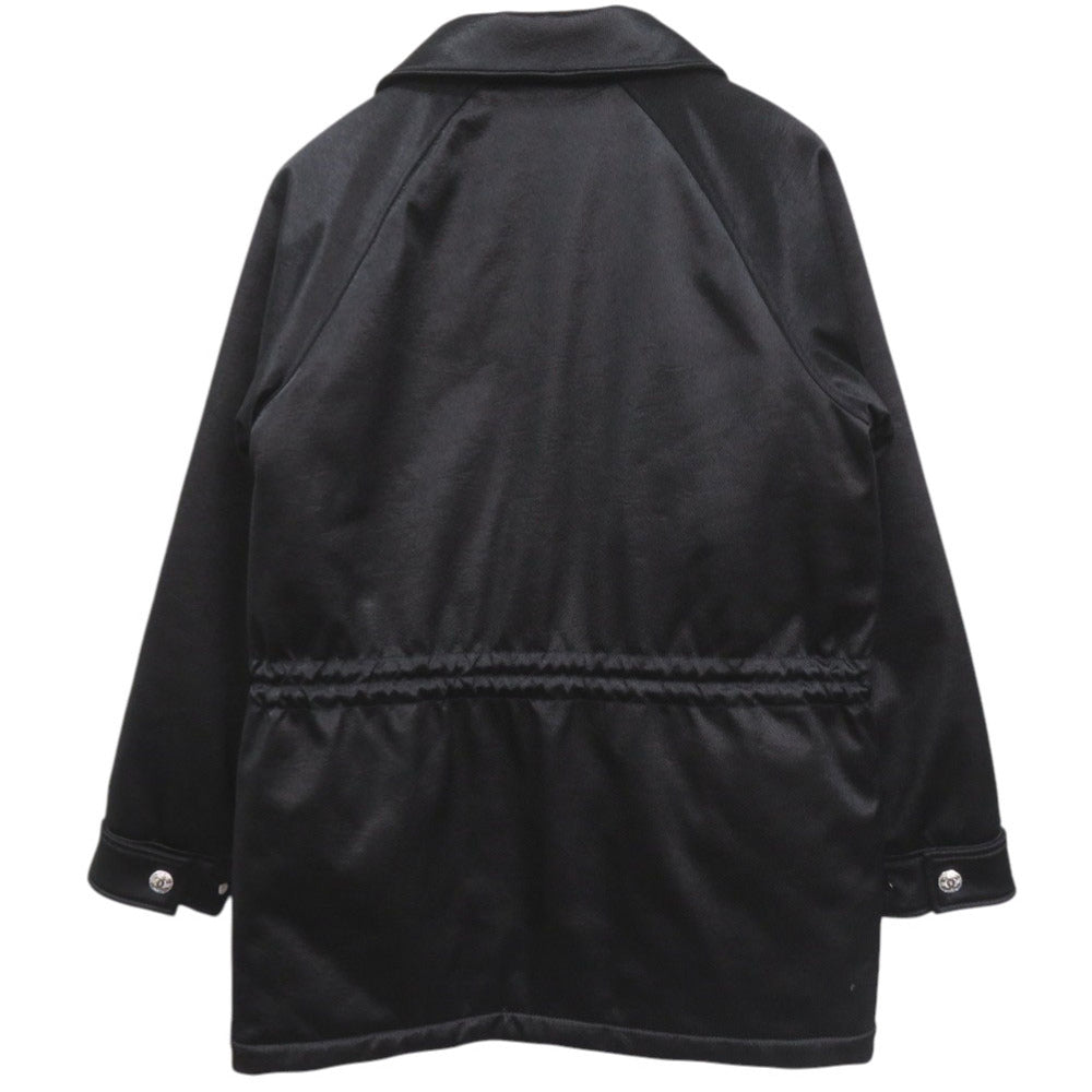 未使用品 シャネル ココマークボタン デタッチャブル フーデッド ジップアップ中綿ジャケット P74341V66902 サイズ36 ポリエステル ポリアミド ブラック 黒 アウター 0564【中古】CHANEL レディース