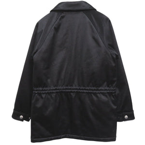 未使用品 シャネル ココマークボタン デタッチャブル フーデッド ジップアップ中綿ジャケット P74341V66902 サイズ36 ポリエステル ポリアミド ブラック 黒 アウター 0564【中古】CHANEL レディース