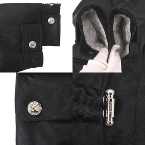 未使用品 シャネル ココマークボタン デタッチャブル フーデッド ジップアップ中綿ジャケット P74341V66902 サイズ36 ポリエステル ポリアミド ブラック 黒 アウター 0564【中古】CHANEL レディース