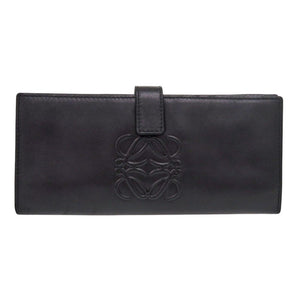 ロエベ アナグラム ナッパレザー ブラック 長財布 黒 0583【中古】LOEWE