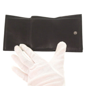 ジミーチュウ スター 星 スタッズ レザー ブラック 三つ折り財布 黒 0585【中古】JIMMY CHOO