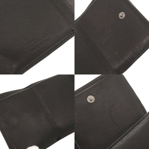 ジミーチュウ スター 星 スタッズ レザー ブラック 三つ折り財布 黒 0585【中古】JIMMY CHOO