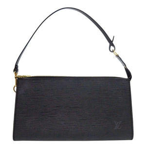 美品 ルイ ヴィトン ポシェット アクセソワール エピ M52942 エピレザー ノワール ポーチ 黒 LV 0587【中古】LOUIS VUITTON