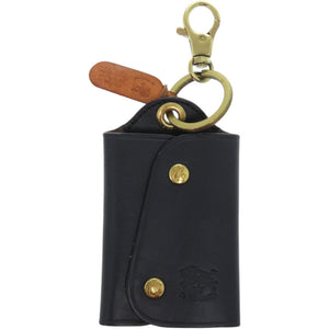 美品 イルビゾンテ 54 1 5432404150 牛革 メタル ネイビー 紺 キーケース 0591【中古】IL BISONTE