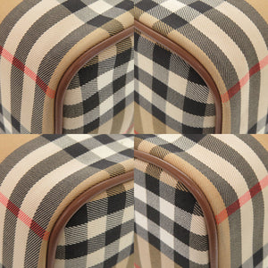 美品 バーバリー ヴィンテージ ノバチェック キャンバス レザー ベージュ ブラウン 2WAY ハンドバッグ ミニボストンバッグ ショルダーバッグ 0604【中古】BURBERRY