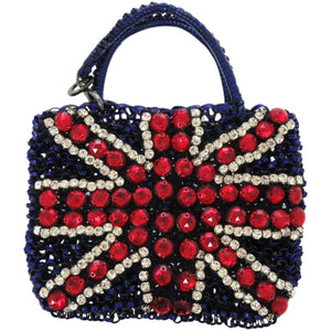 美品 アンテプリマ ミニ ユニオンジャック ワイヤー ブルー ハンドバッグ 0607【中古】ANTEPRIMA