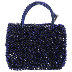 美品 アンテプリマ ミニ ユニオンジャック ワイヤー ブルー ハンドバッグ 0607【中古】ANTEPRIMA