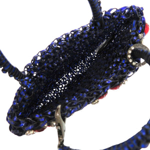 美品 アンテプリマ ミニ ユニオンジャック ワイヤー ブルー ハンドバッグ 0607【中古】ANTEPRIMA