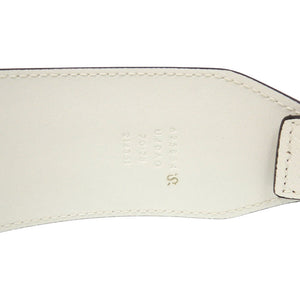 美品 グッチ アディダス ホースビット 625854 レザー ホワイト ベルト 白 0608【中古】GUCCI