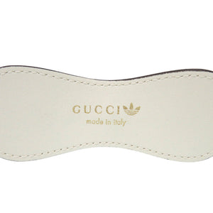 美品 グッチ アディダス ホースビット 625854 レザー ホワイト ベルト 白 0608【中古】GUCCI