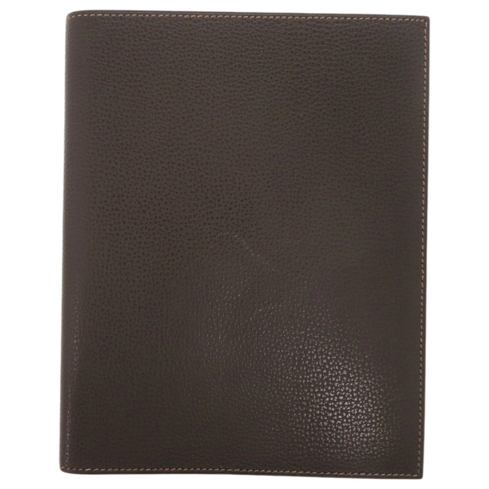 美品 エルメス メモパッド トゴ レザー ショコラ □K刻印 茶 手帳カバー 0614【中古】HERMES