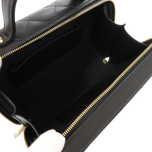 未使用 シャネル マトラッセ AP4778 キャビアスキン ブラック ゴールドチェーンショルダーバッグ ヴァニティケース 黒 ココマーク 0661【中古】CHANEL