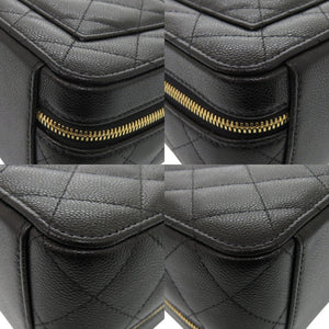 未使用 シャネル マトラッセ AP4778 キャビアスキン ブラック ゴールドチェーンショルダーバッグ ヴァニティケース 黒 ココマーク 0661【中古】CHANEL