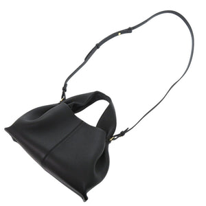 新品同様 ポレーヌ ヌメロヌフ ミニ レザー ブラック 2way ハンドバッグ 黒 0674【中古】POLENE