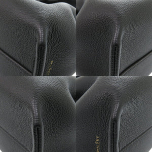 新品同様 ポレーヌ ヌメロヌフ ミニ レザー ブラック 2way ハンドバッグ 黒 0674【中古】POLENE