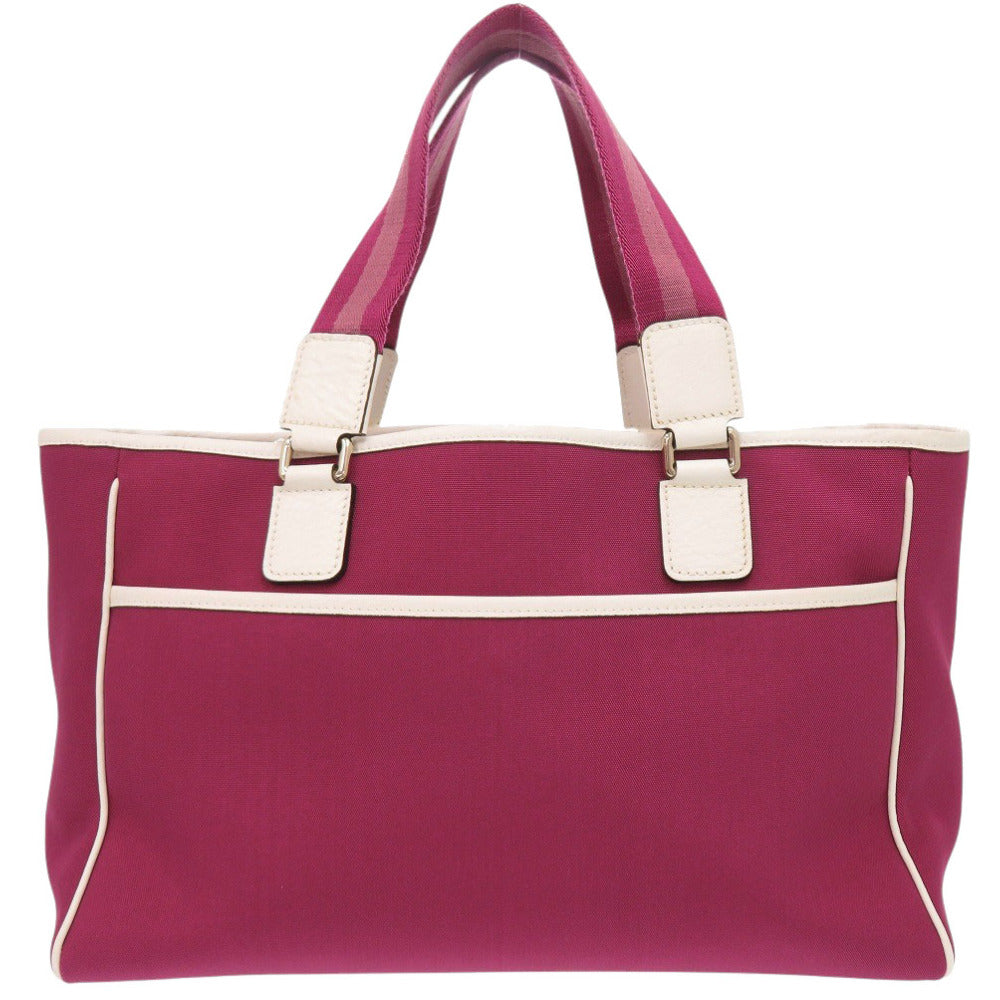 美品 グッチ 264216 キャンバス ワインレッド トートバッグ 0689【中古】GUCCI