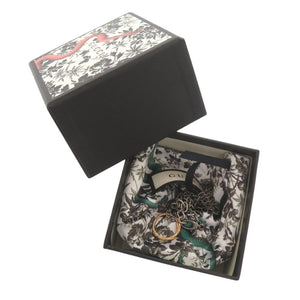 美品 グッチ ウロボロス シルバー925 K18PG 750PG シルバー ピンクゴールド ネックレス 0723【中古】GUCCI