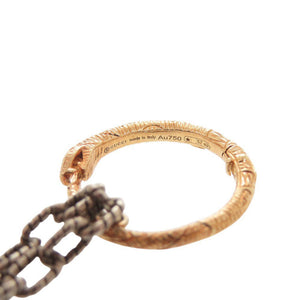 美品 グッチ ウロボロス シルバー925 K18PG 750PG シルバー ピンクゴールド ネックレス 0723【中古】GUCCI