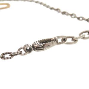 美品 グッチ ウロボロス シルバー925 K18PG 750PG シルバー ピンクゴールド ネックレス 0723【中古】GUCCI