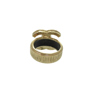 美品 シャネル ココマーク メタル 約12号 ゴールド 金 リング 指輪 0796【中古】CHANEL