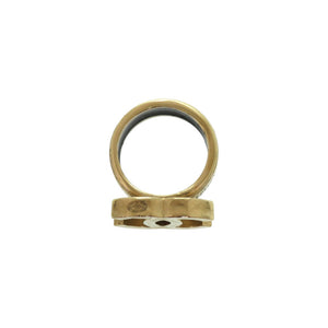 美品 シャネル ココマーク メタル 約12号 ゴールド 金 リング 指輪 0796【中古】CHANEL