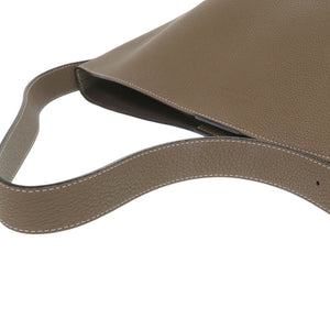 美品 ボナベンチュラ ミーナ バケットバッグ レザー エトープ トートバッグ ブラウン 0808【中古】BONAVENTURA