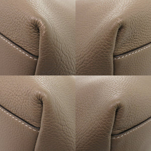 美品 ボナベンチュラ ミーナ バケットバッグ レザー エトープ トートバッグ ブラウン 0808【中古】BONAVENTURA