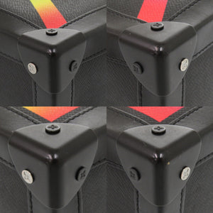 ルイ ヴィトン ソフトトランク レインボーカラー タイガ M30341 レザー ブラック ショルダーバッグ 黒 LV 0844【中古】LOUIS VUITTON メンズ