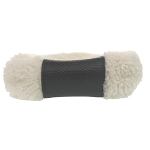 美品 フェンディ オニギリショルダーバック 7AS240 シープスキン レザー ホワイト ブラック 0847【中古】FENDI