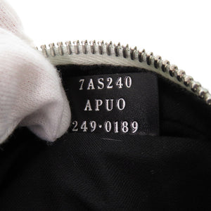 美品 フェンディ オニギリショルダーバック 7AS240 シープスキン レザー ホワイト ブラック 0847【中古】FENDI