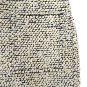 美品 ボッテガヴェネタ 813032 スカート モヘア ウール ナイロン ホワイト ブラック 0848【中古】BOTTEGAVENETA