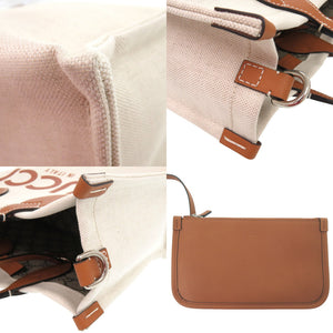 新品同様 グッチ プリント ミディアムトート 772144 2way キャンバス レザー ベージュ 0852【中古】GUCCI